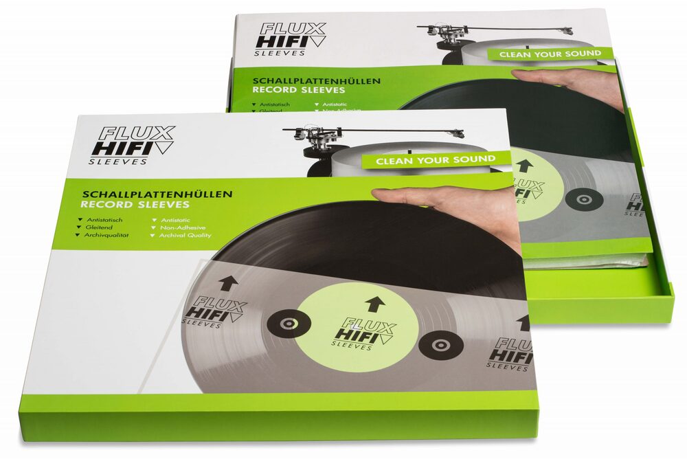 Flux HiFi Inner Record Sleeves with Premium Quality Storage Box Set (50 pcs.)