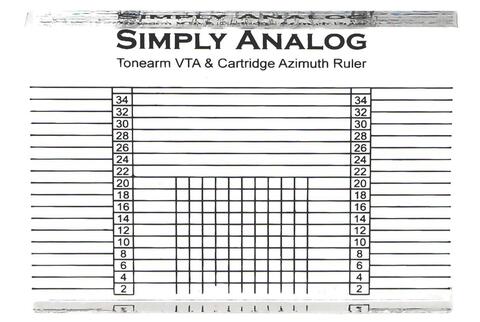 Simply Analog Tonearm VTA & Cartridge Azimuth Ruler