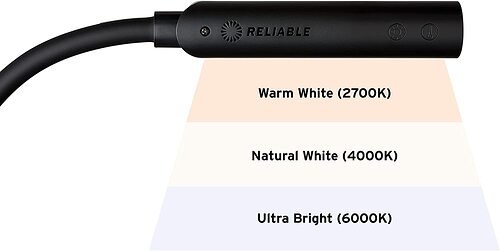 Reliable UberLight Flex 3200TL LED Task Light Clamp Version Black