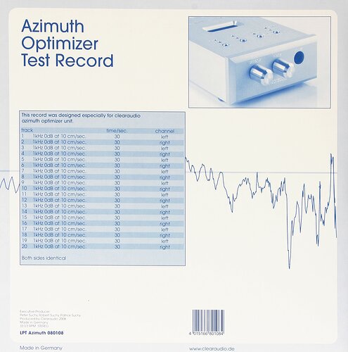 Clearaudio Azimuth Optimizer Test Record
