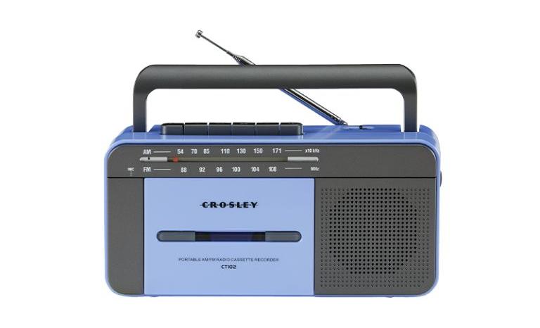 Crosley Portable Cassette Player Blue/Grey