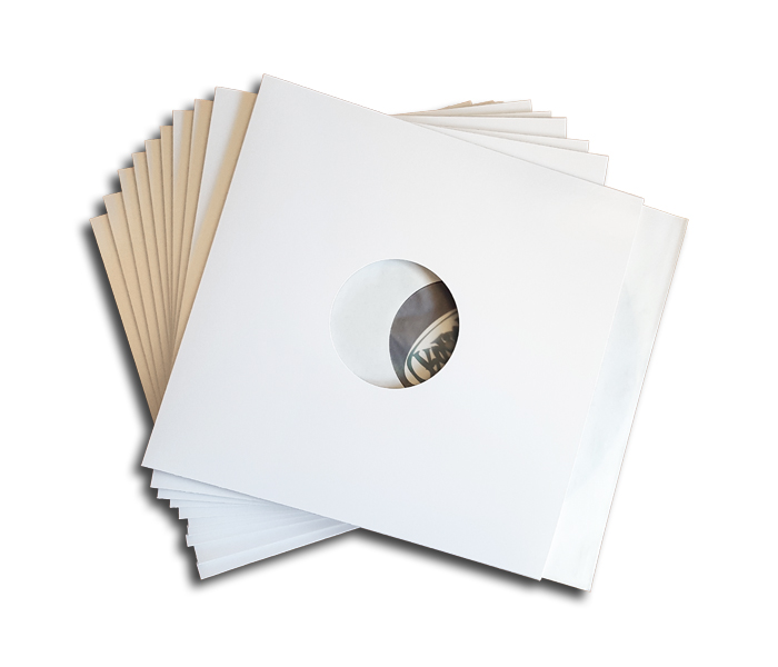 OnlyVinyl Outer Record Sleeves Cardboard Center Hole White Set (25 pcs.)