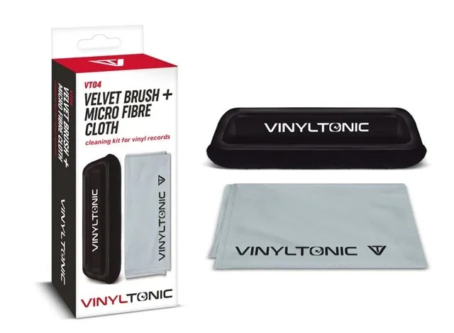 VinylTonic Velvet Brush & Microfibre Cloth Set