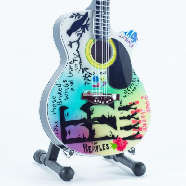 Mini Guitar Replica The Beatles Tribute Broken Wings