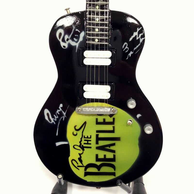 Mini Guitar Replica The Beatles Tribute Green Apple
