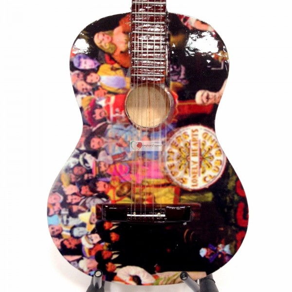 Mini Guitar Replica The Beatles Tribute Sgt. Peppers