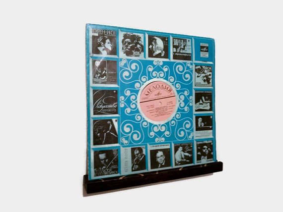 OnlyVinyl LP Record Display Triple Black Oak