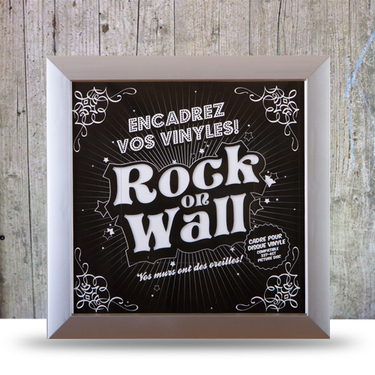 Rock on Wall Album Cover Frame Plastic Silver