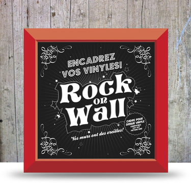 Rock on Wall Album Cover Frame Plastic Red
