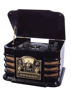 OnlyVinyl Antique Radiogram Black