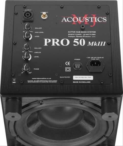 MJ Acoustics Pro 50 Mk III High Gloss Black