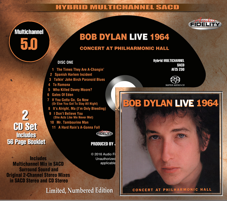 Bob Dylan Live 1964 Concert At Philharmonic Hall (2 Hybrid Multichannel SACD)