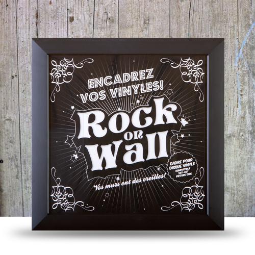 Rock on Wall Album Cover Frame Plastic Black