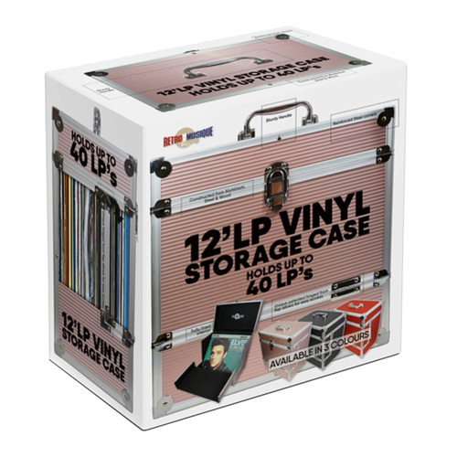 Retro Musique Aluminium Vinyl LP Case Red