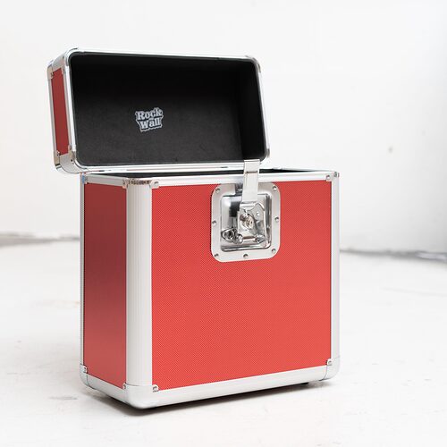 Rock on Wall Flight Case 25 LP Red