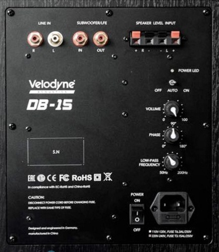 Velodyne DB-15 Black