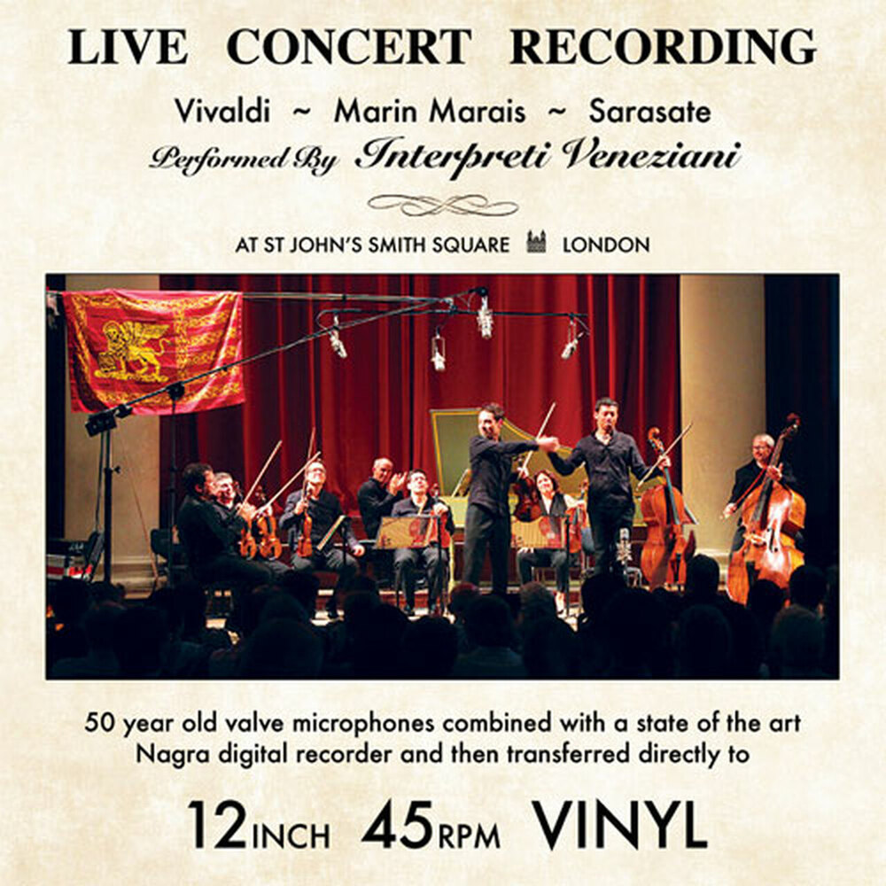 Interpreti Veneziani Chamber Orchestra Vivaldi, Marais & Sarasate Live Concert Recording 45 RPM