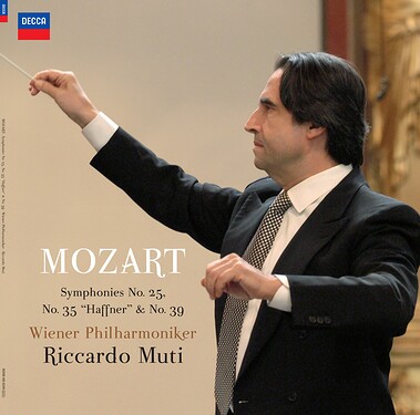 Riccardo Muti & Vienna Philharmonic Mozart Symphonies No.25, No.35 "Haffner" & No.39 (2 LP)