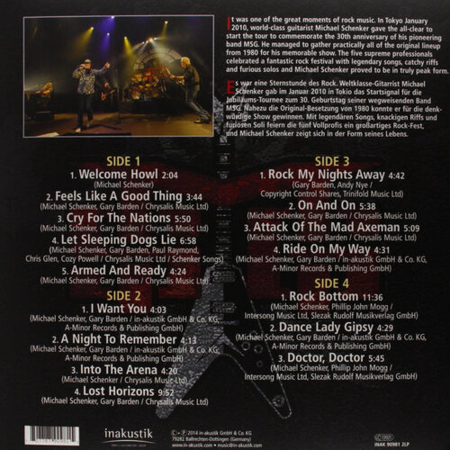 The Michael Schenker Group The 30th Anniversary Concert Live In Tokyo (2 LP)