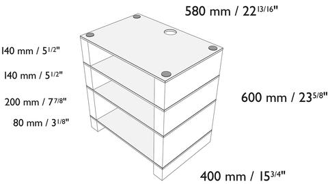 Blok STAX 600 Walnut/Black