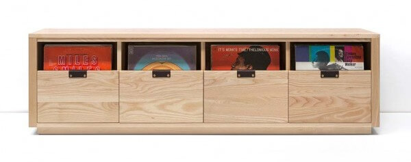 Symbol Audio Dovetail 4×1 Storage Cabinet Natural Walnut