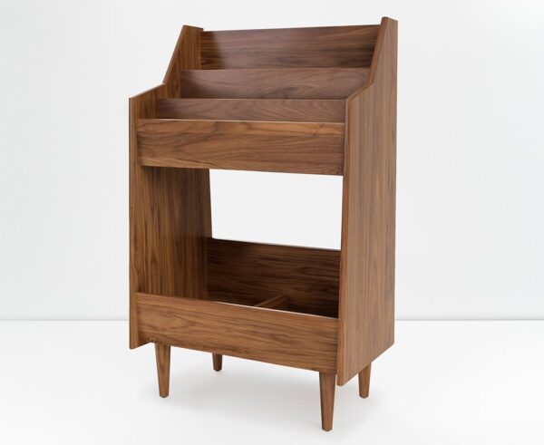 Symbol Audio Luxe 2-Bay Record Stand Natural Walnut