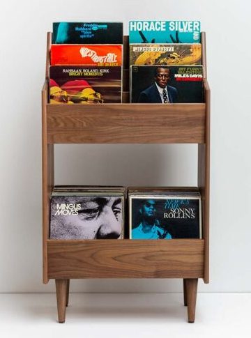 Symbol Audio Luxe 2-Bay Record Stand Slate Grey