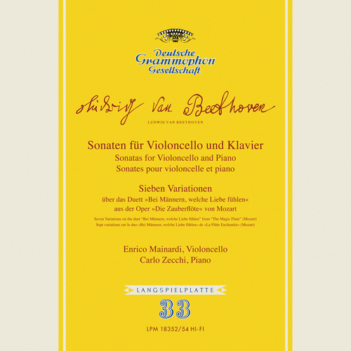 Enrico Mainardi & Carlo Zecchi Beethoven Sonatas For Violoncello And Piano (3 LP)
