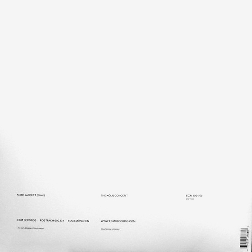 Keith Jarrett The Koln Concert (2 LP)