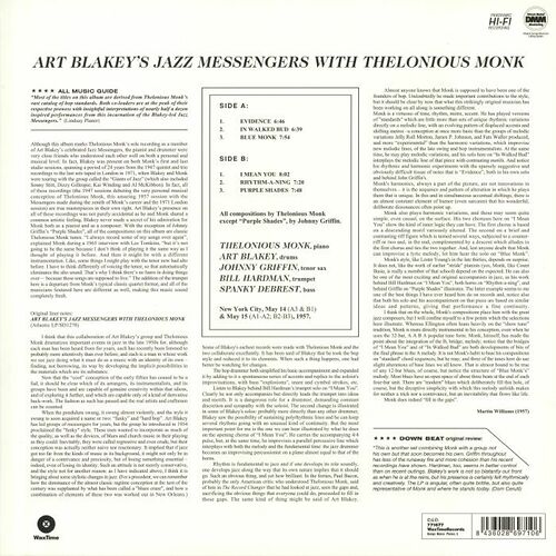 Art Blakey's Jazz Messengers With Thelonious Monk Mono (2 LP)