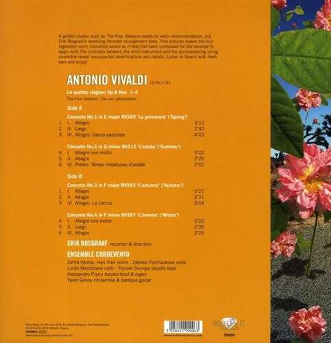 Erik Bosgraaf Director & Recorder Ensemble Cordevento Vivaldi The Four Seasons