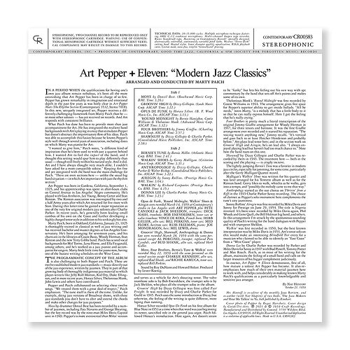 Art Pepper + Eleven: Modern Jazz Classics (Acoustic Sounds Series)