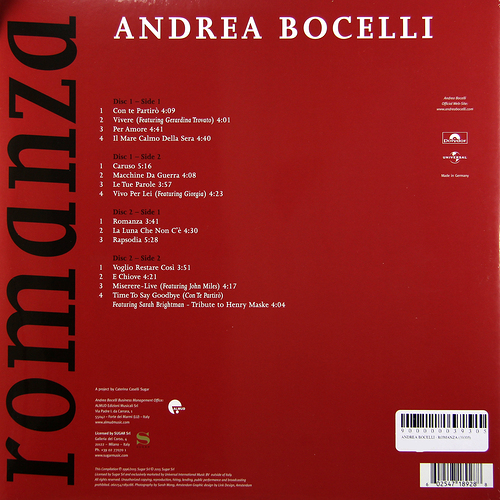 Andrea Bocelli Romanza (2 LP)