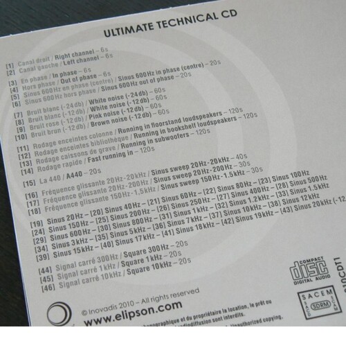 Elipson Various Artists Ultimate Test CD