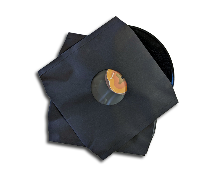 OnlyVinyl Inner Record Sleeves Corner Cut Black Set (100 pcs.)
