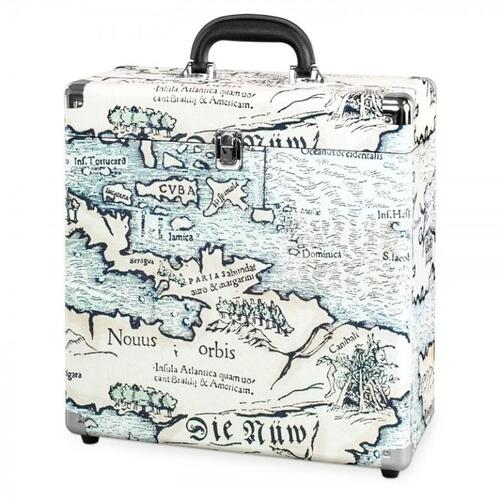 Victrola Storage Case for Vinyl Records Map Print