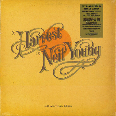 Neil Young Harvest 50th Anniversary Edition Box Set (2 LP, 7" Vinyl 45RPM, 2 DVD & Book)