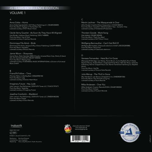 Various Artists Clearaudio: 45 Years Excellence Edition Vol.1 45 RPM (2 LP)