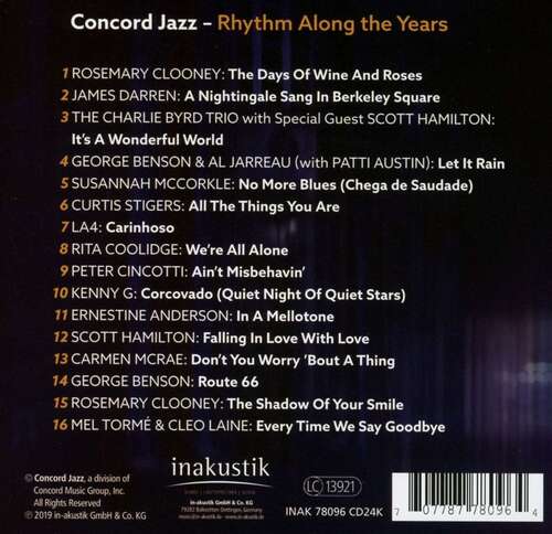 Various Artists Concord Jazz Rhythm Along the Years Gold CD