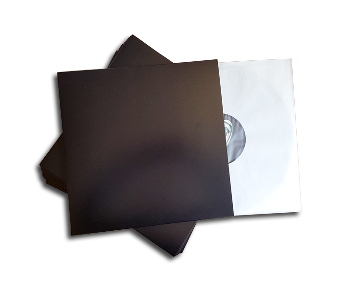 OnlyVinyl Outer Record Sleeves Cardboard Black Set (25 pcs.)