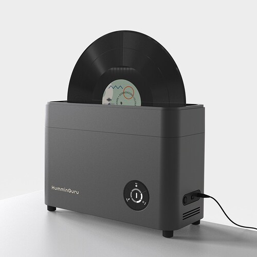 HumminGuru Ultrasonic Vinyl Record Cleaner Dark Grey