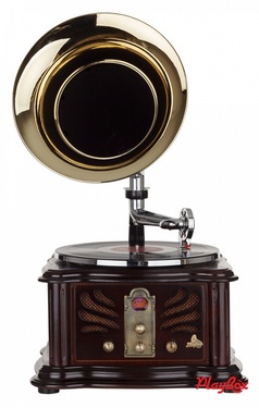 Playbox Gramophone-I Nut Brown