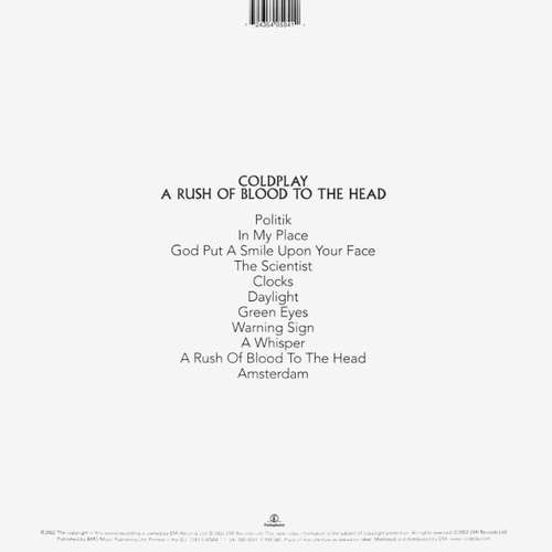 Coldplay A Rush Of Blood To The Head