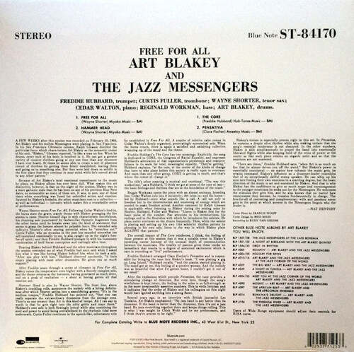 Art Blakey & The Jazz Messengers Free For All (Classic Vinyl Series)