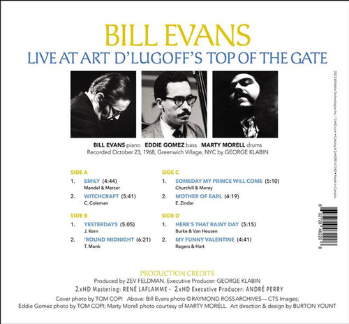 Bill Evans Live at Art D'Lugoff's Top of The Gate Vol.1 45RPM (2 LP)