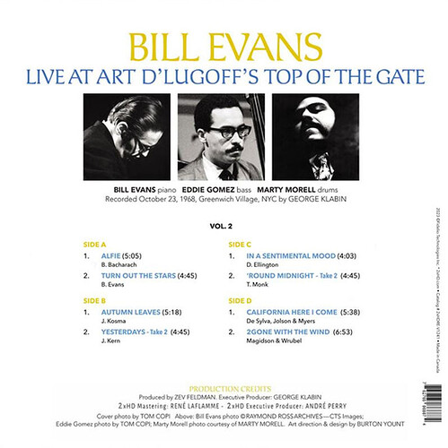 Bill Evans Live at Art D'Lugoff's Top of The Gate Vol.2 45RPM (2 LP)