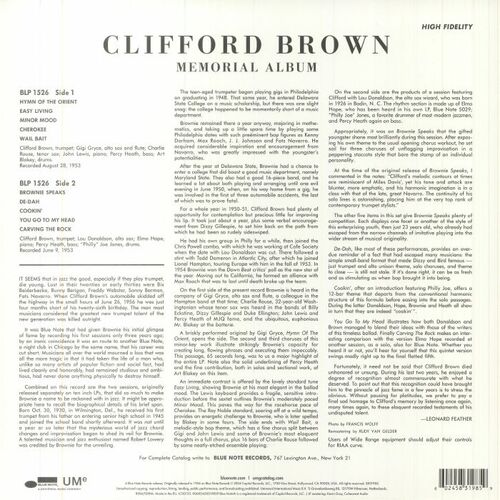 Clifford Brown Memorial Album Mono (Classic Vinyl Series)