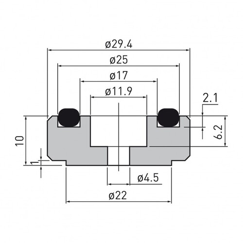 Dynavox Mini30 Aluminium Tool Feet Silver Set (4 pcs.)