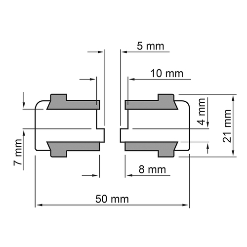 Dynavox Big50 Aluminium Appliance Feet Silver Set (4 pcs.)