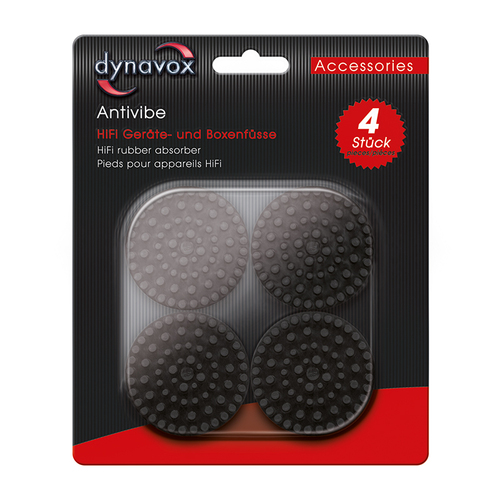 Dynavox Antivibe Damping Feet Round Black Set (4 pcs.)